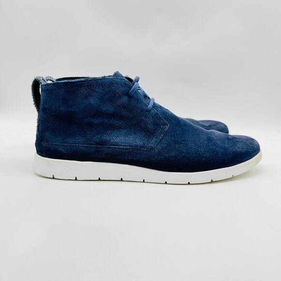 UGG Other - Ugg Shoes Mens 11 Blue Suede Casual Sheepskin Lined Ankle Boots Sneakers